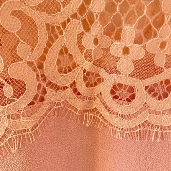 Papaya Women's Dusty Pink With Lace Detailing Long Sleeve Blouse Top Size UK 16 - Picture 5 of 12